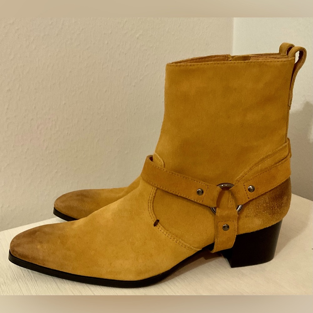 New OSSTONE Dress Boots Chelsea Designer Boots  Zipper-up Leather SZ -9,5